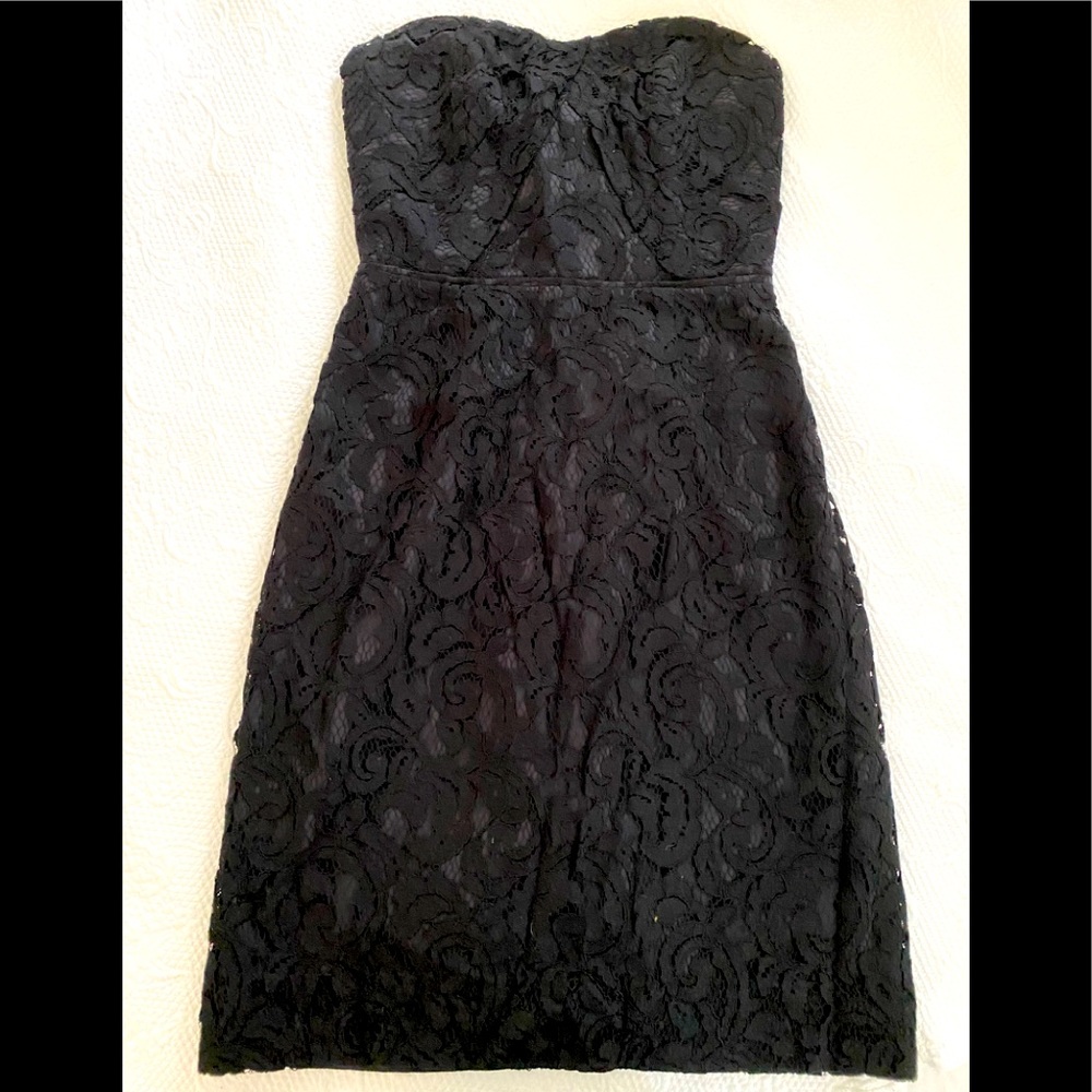 J. Crew Lace Strapless Dress, like new- 00